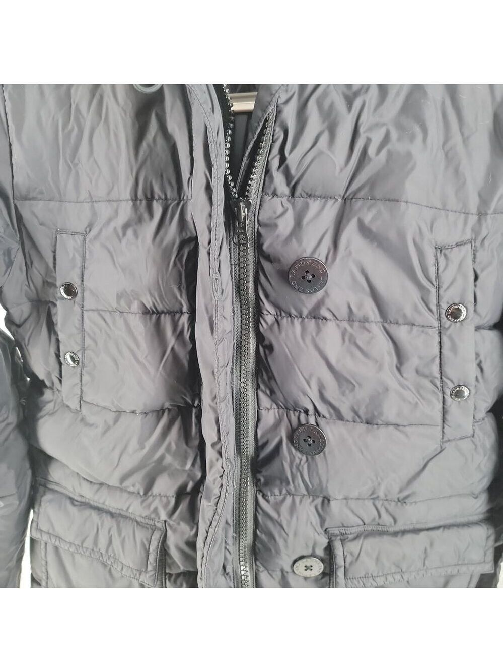 🧥 Lands’ End Women’s Goose Down Parka – Faux Fur Hood – Size M (10–12) - Picture 8 of 13